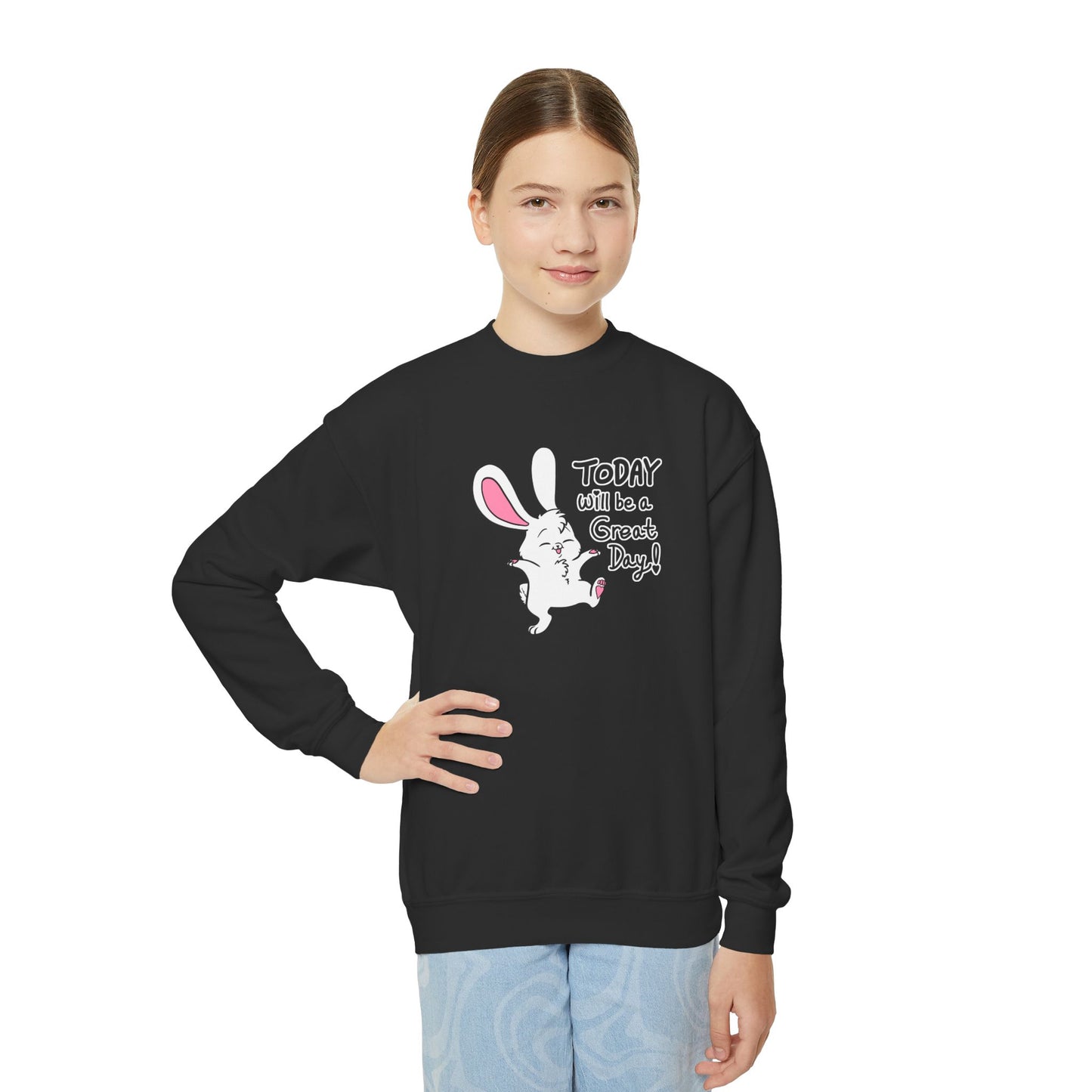 Today Will Be a Great Day Youth Crewneck Sweatshirt