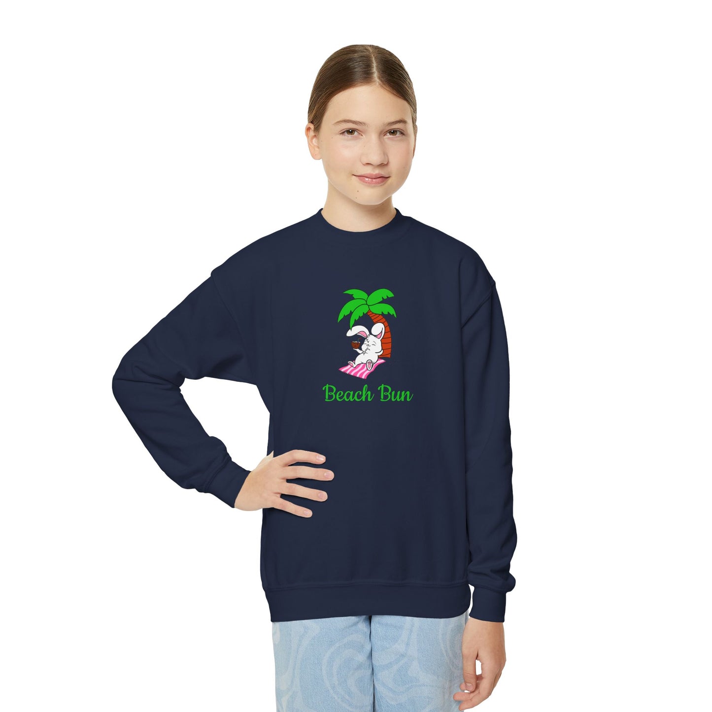 Beach Bun Youth Crewneck Sweatshirt