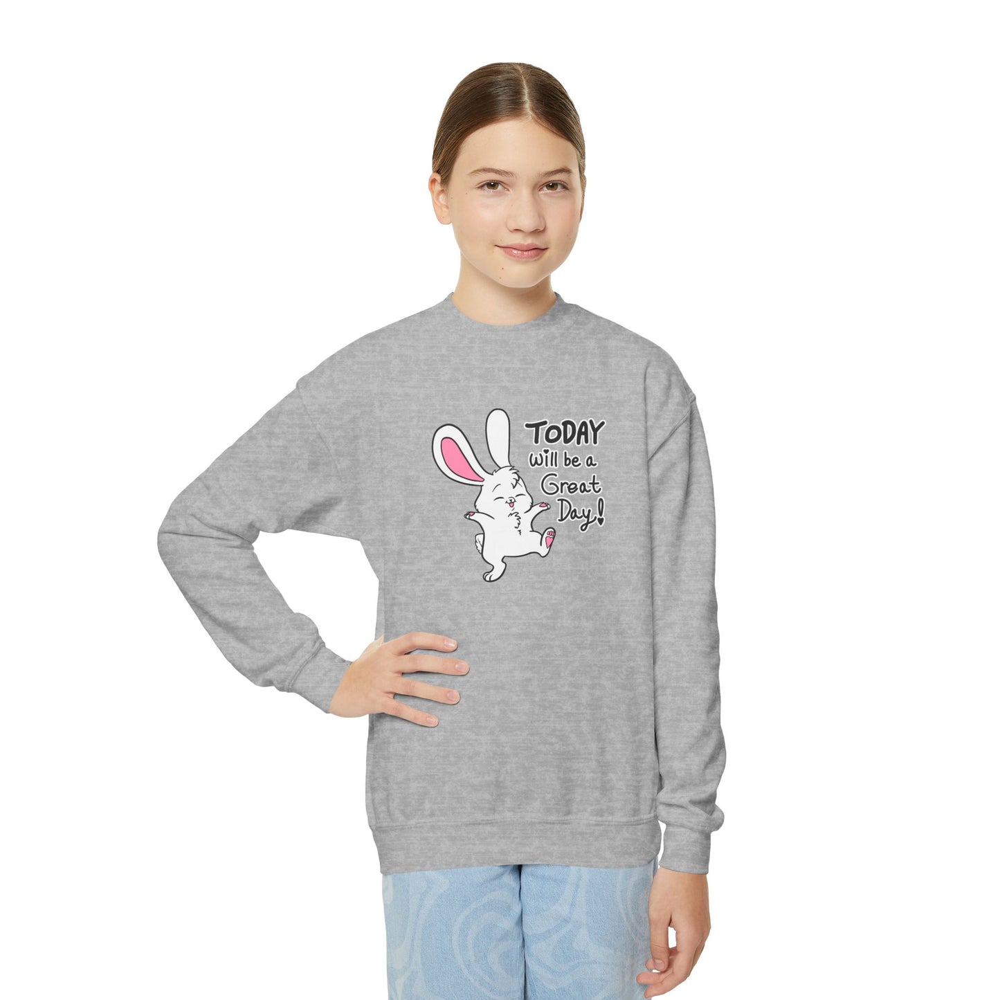 Today Will Be a Great Day Youth Crewneck Sweatshirt