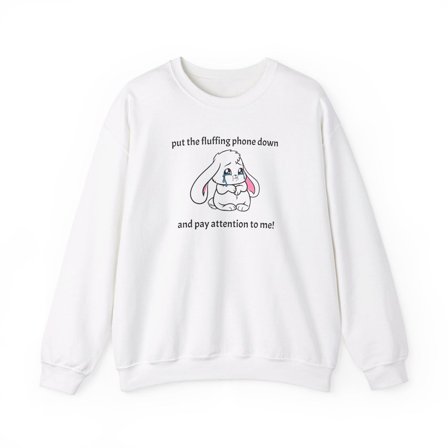 Put the Fluffing Phone Down Unisex Heavy Blend™ Crewneck Sweatshirt