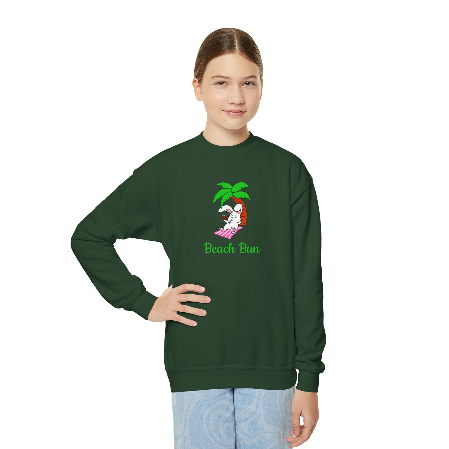 Beach Bun Youth Crewneck Sweatshirt