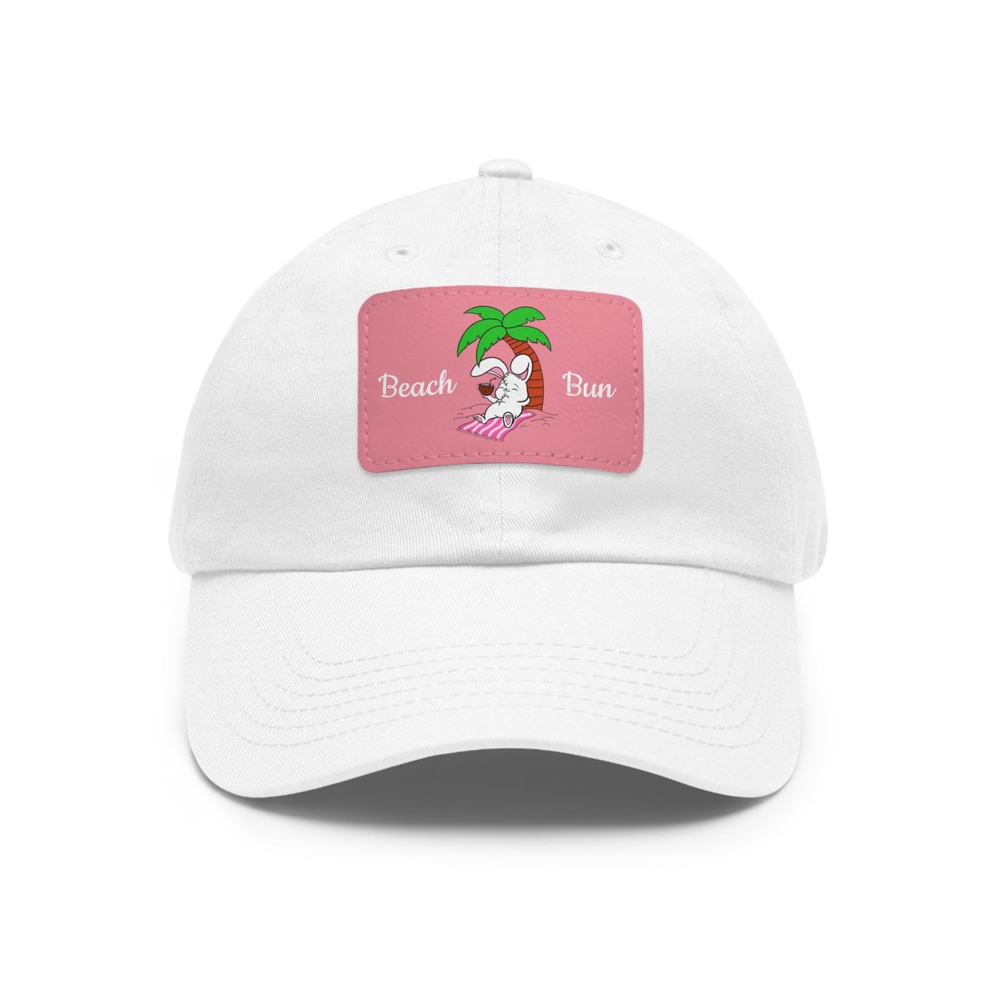 Beach Bun Hat with Leather Patch (Rectangle)