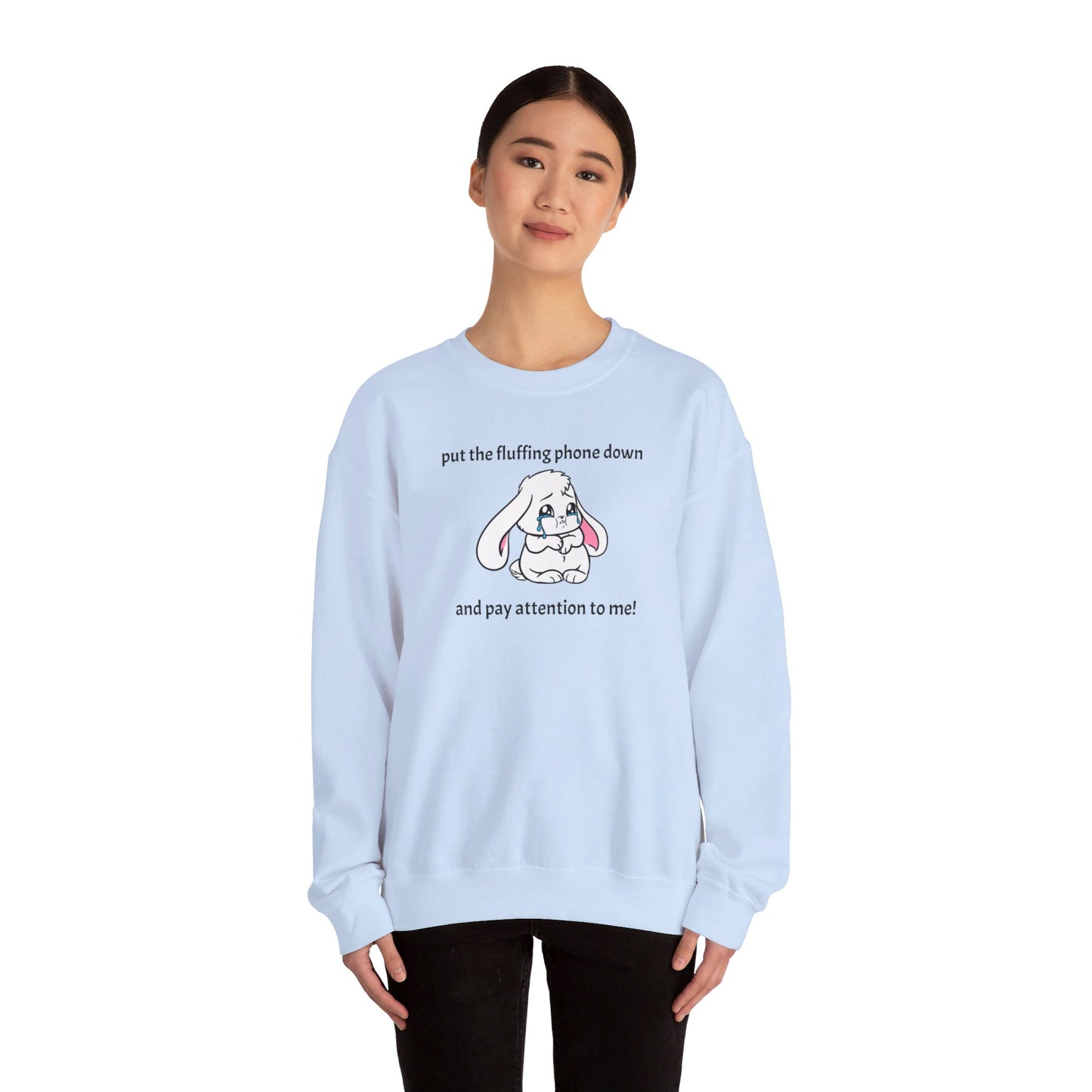 Put the Fluffing Phone Down Unisex Heavy Blend™ Crewneck Sweatshirt