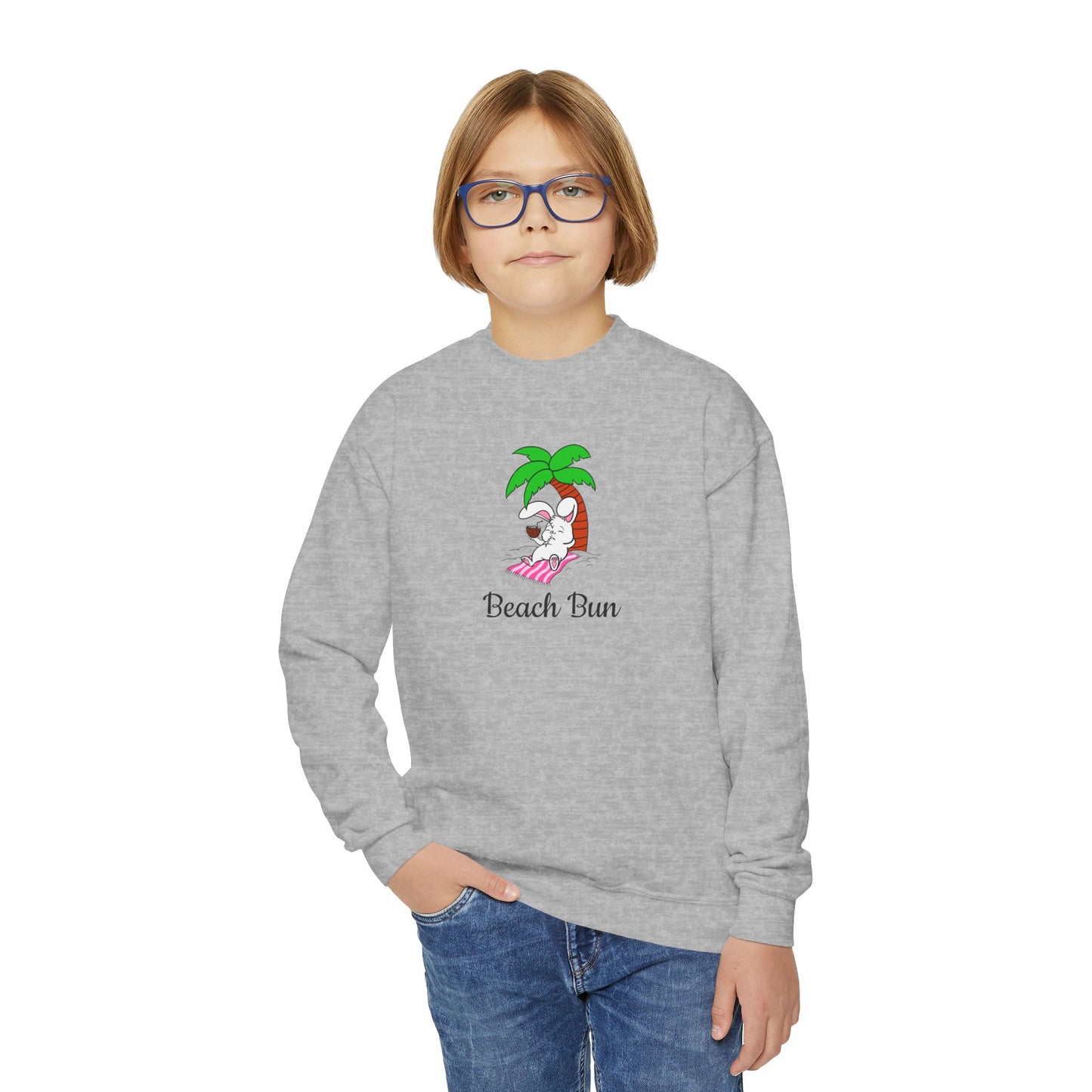 Beach Bun Youth Crewneck Sweatshirt