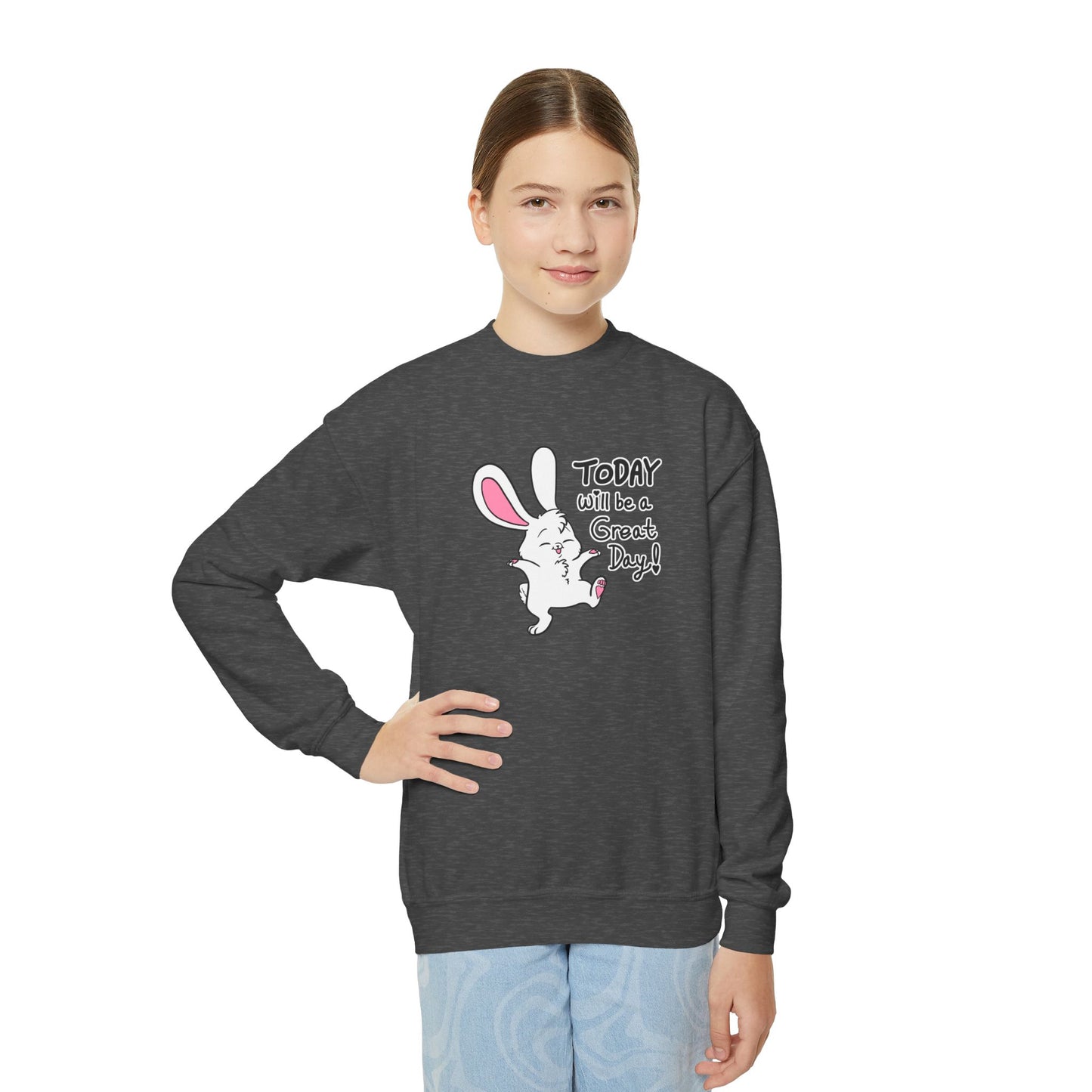 Today Will Be a Great Day Youth Crewneck Sweatshirt