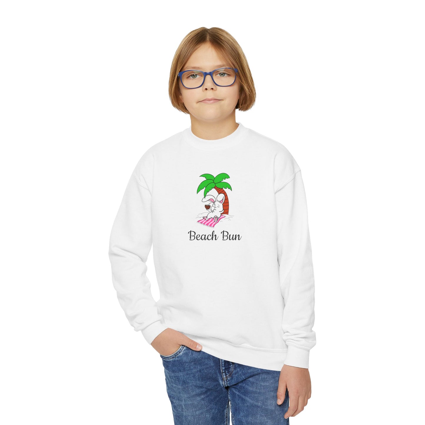 Beach Bun Youth Crewneck Sweatshirt