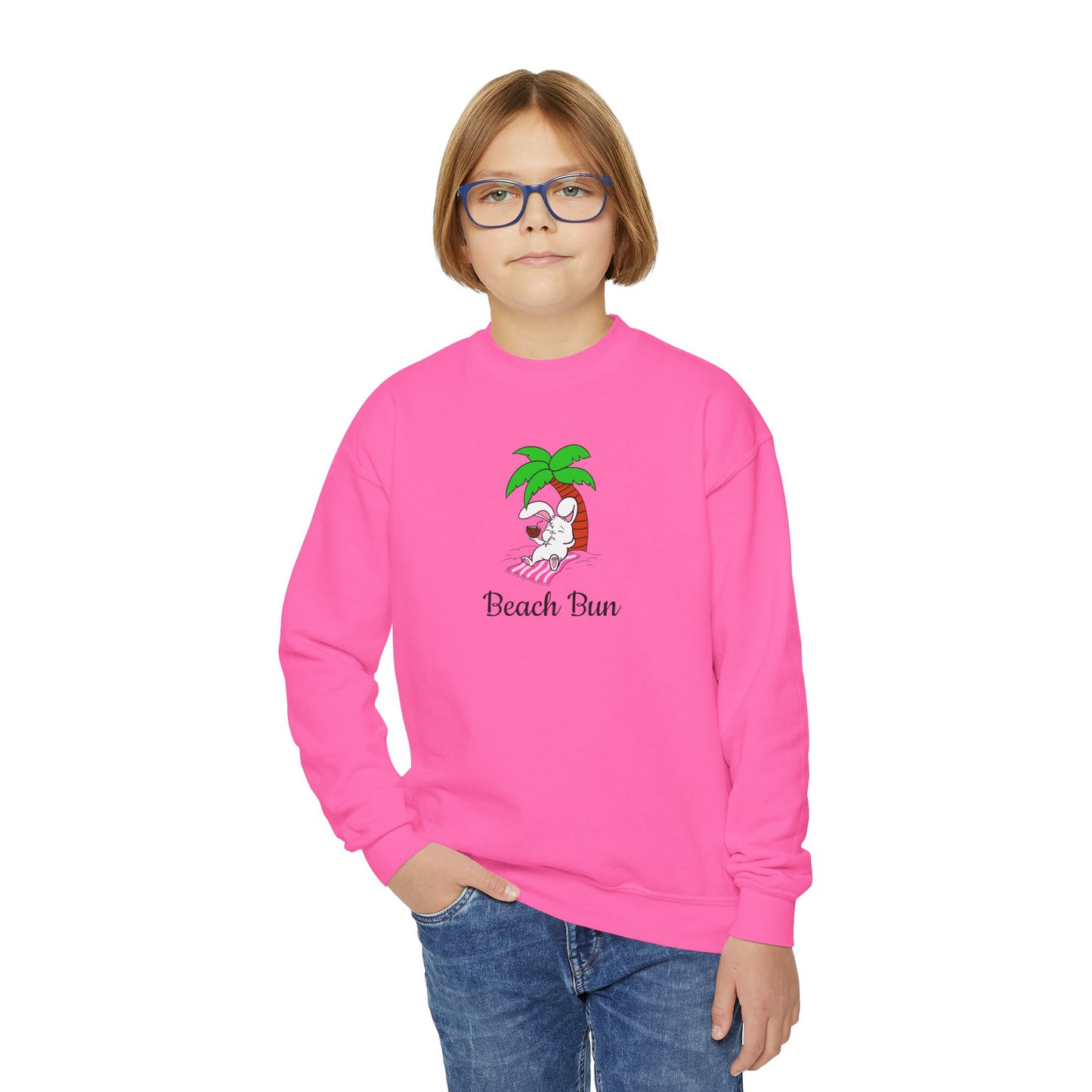 Beach Bun Youth Crewneck Sweatshirt