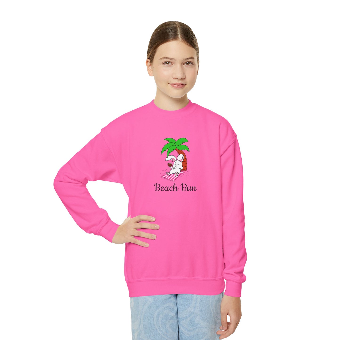 Beach Bun Youth Crewneck Sweatshirt