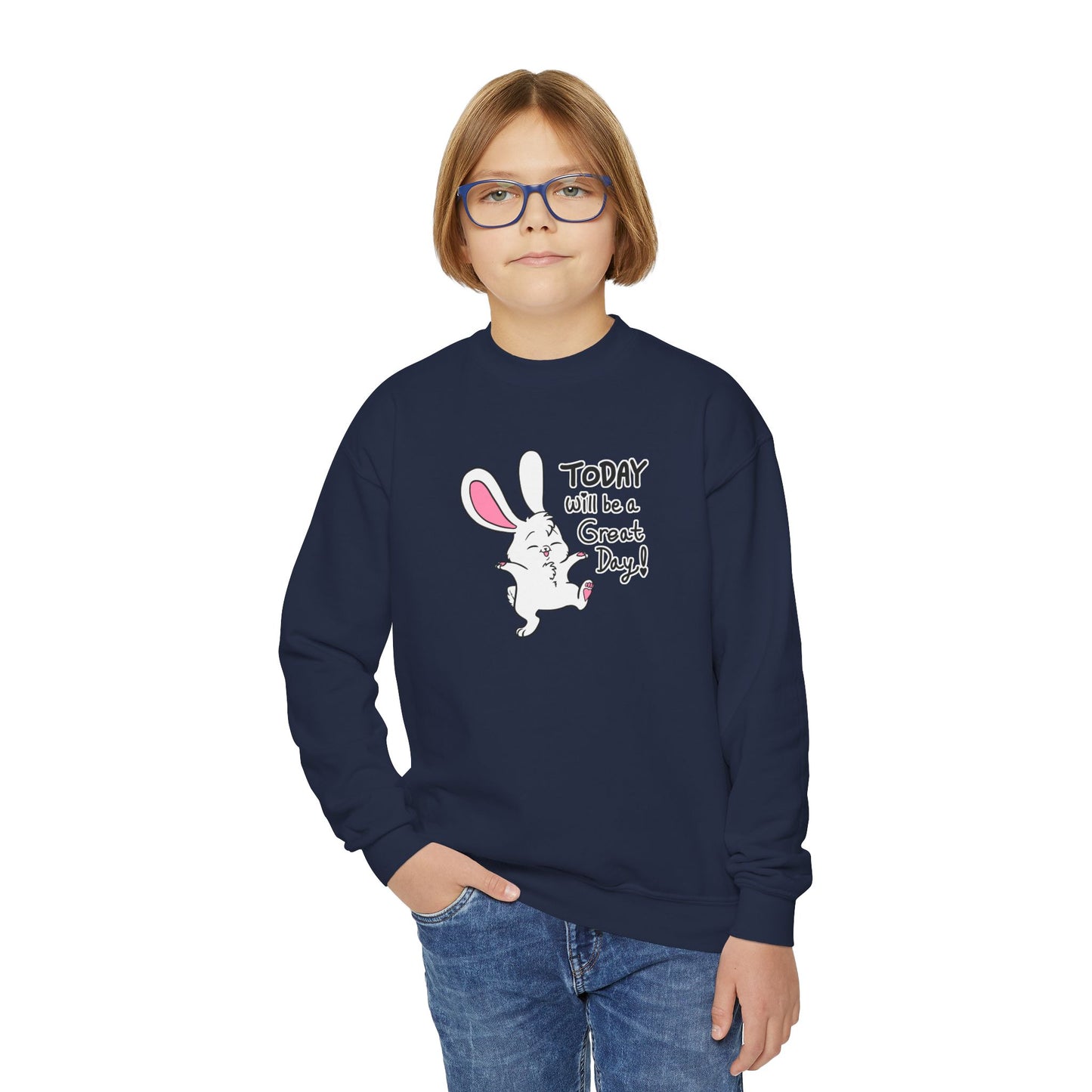 Today Will Be a Great Day Youth Crewneck Sweatshirt