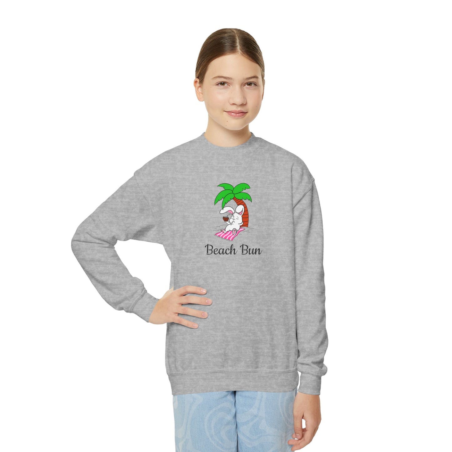 Beach Bun Youth Crewneck Sweatshirt